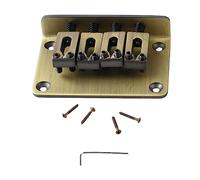 Puente de guitarra de 4 cuerdas Ukelele Bajo Puente de metal Reemplazo Instrumentos de cuerda Sillines de cubo ajustables Tamaño compacto Acabado brillante