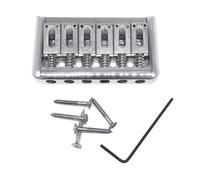 Puente de guitarra de 6 cuerdas con tornillos y llave fija de carga superior para guitarra, puente fijo de cola dura, puente de latón de carga superior fija, puente rígido fácil de aprender, guitarra