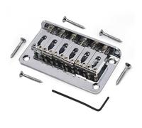 Puente de guitarra de cola dura fija de 6 cuerdas, distancia de cuerda de 10,5 mm, puente de guitarra eléctrica, puente de guitarra eléctrica, accesorios de repuesto para guitarra eléctrica (plateado)