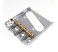 Puente de guitarra de estilo clásico WTB 3 monturas de latón compensadas a través del cuerpo para piezas de repuesto de guitarra eléctrica estilo tele