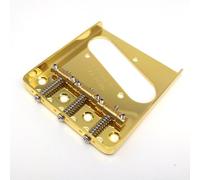 Puente de guitarra de estilo clásico WTB 3 monturas de latón compensadas a través del cuerpo para piezas de repuesto de guitarra eléctrica estilo tele