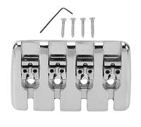Puente de Guitarra Elctrica de 4 Cuerdas, Puente de bajo de Metal con 4 Tornillos, Accesorios de Instrumentos de Cuerda de Repuesto de bajo ElctricoAccesorios Para Guitarra Elctrica
