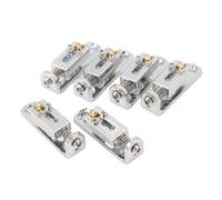 Puente de guitarra eléctrica ajustable de aleación de zinc premium, set de 6 piezas para cuerdas de 3 a 7, compatible con guitarra, banjo y caja de cigarros, acabado dorado para tono mejorado
