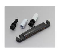 Puente De Guitarra Eléctrica Con Encordado De Aleación De Aluminio, Base Fija Ultraligera reemplazo de guitarra puente(Black)