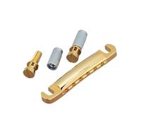 Puente De Guitarra Eléctrica Con Encordado De Aleación De Aluminio, Base Fija Ultraligera reemplazo de guitarra puente(Gold)