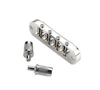 Puente de guitarra eléctrica de 4 cuerdas, sillines de rodillo de metal, 15 mm, distancia entre cuerdas, sillines de repuesto para puente de guitarra