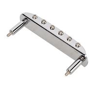 Puente de Guitarra Eléctrica de Metal, Silla Silla Rodillo Reversible, Fijación Cuerdas Firmes, Diseño Brillo Metálico, Accesorio Guitarra Eléctrica para Músicos (SILVER)