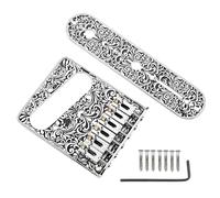 Puente de guitarra eléctrica, herrajes de aleación y cola larga con patrón de orificio estándar, característica principal de pieza de repuesto, accesorio de guitarra con uso para mantenimiento, restau