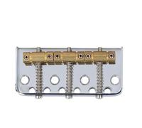 Puente de Guitarra Eléctrica, Puente de Guitarra Eléctrica Corto Profesional de 3 Monturas, Mano de Obra Fina, Hecho de Latón para Reemplazo (SILVER)