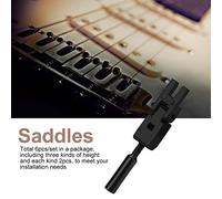 Puente de Guitarra Eléctrica Puente de Trémolo Saddles Conjunto de Zinc Aleación para el Reemplazo Floyd Rose (Negro)