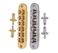 Puente de guitarra eléctrica Tune-O-Matic de 2 piezas con montura de rodillos, color dorado y plateado, fabricado en Corea