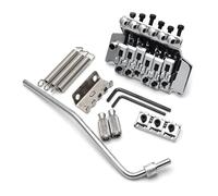 Puente de guitarra para principiantes Accesorios Para Guitarra Eléctrica Juego Completo De Puente De Trémolo Doble(Silver)