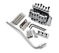 Puente de guitarra para principiantes Accesorios Para Guitarra Eléctrica Puente De Trémolo Doble Juego Completo De Cordal(Silver)