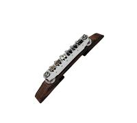Puente de guitarra para principiantes Accesorios Para Instrumentos Musicales Jazz Guitarra Eléctrica Puente Palisandro Conjunto Adecuado Para Principiantes(Silver)