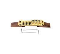Puente de guitarra para principiantes Juego De Puente De Guitarra Eléctrica Jazz De 6 Cuerdas Con Rodillos De Rodamiento De Bolas Y Accesorios(Gold)