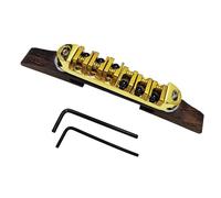 Puente de guitarra para principiantes Juego De Puente Para Guitarra Eléctrica Rosewood Jazz Accesorios Para Instrumentos(Gold plated)
