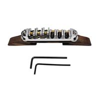 Puente de guitarra para principiantes Juego De Puente Para Guitarra Eléctrica Rosewood Jazz Accesorios Para Instrumentos(Silver)