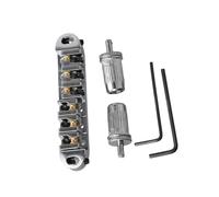 Puente de guitarra para principiantes Kit Completo De Montaje De Puente De Guitarra Con Diseño De Estabilización De Montura De Rodillo(Silver)