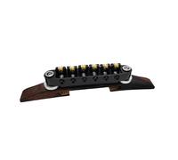 Puente de guitarra para principiantes Línea Recta 6 Cuerdas Rodamiento De Bolas Palisandro Puente De Jazz Pieza Trasera Para Guitarra Eléctrica(Bk)