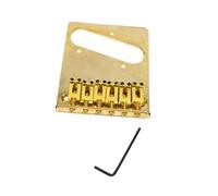 Puente de guitarra para principiantes Piezas De Repuesto Para Instrumentos De Puente De Guitarra Cromadas De 6 Cuerdas(Gold)
