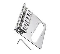 Puente de guitarra para principiantes Piezas De Repuesto Para Instrumentos De Puente De Guitarra Cromadas De 6 Cuerdas(Silver)