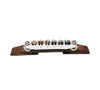 Puente de guitarra para principiantes Puente De Guitarra Eléctrica Jazz Pieza Trasera Fija Accesorios Ajustables De 6 Cuerdas(Silver)