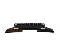 Puente de guitarra para principiantes Puente De Guitarra Eléctrica Jazz Pieza Trasera Fija Accesorios Ajustables De 6 Cuerdas(Bk)