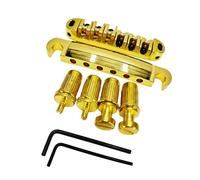 Puente de guitarra para principiantes Puente De Guitarra Eléctrica Rodamientos De Bolas Superiores E Inferiores Y Rodillos Juego Completo De Accesorios(Gold)