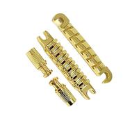 Puente de guitarra para principiantes Puente De Jazz Para Guitarra Independiente Con Cuerdas Ajustables Independientes Ajuste De Sarga De Altura De Cuerda De 10.4mm(Gold)