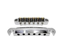 Puente de guitarra Piezas De Repuesto Para Puente Guitarra Eléctrica LP Estándares Amantes La Música(Silver)
