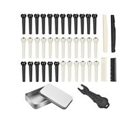 Puente de guitarra profesional con pines ABS, sillines, extractor de metal para un mantenimiento suave de cuerdas, extractor de pines de puente de guitarra