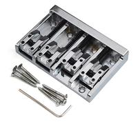 Puente De Guitarra Puente De Bajo Eléctrico De 4 Cuerdas Encordado Inferior(Silver)