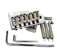 Puente De Guitarra Puente De Trémolo Doble Oscilante De 2 Postes Cromado Y Plateado Para Guitarra Eléctrica ST