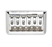 Puente de Guitarra Rígido Fijo de 76 Mm Fijado Cadena en Forma de U Puente Puente Puente Saddle Electric Guitar de Alta Resistencia Superficie de Metal de Metal Reemplazo (Plata)