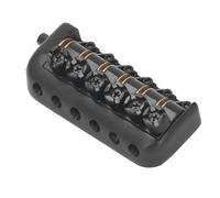 Puente de Guitarra sin Cabeza de 6 Cuerdas, Material de Hierro de Aleación de Zinc con Bloqueo de Cuerda de Compresión, Adecuado para Guitarras sin Cabeza de 6 Cuerdas, (BLACK)