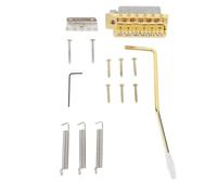 Puente de Guitarra Trémolo de 52, 5mm, Aleación de Zinc, Puente de Trémolo Vintage, de Guitarra Eléctrica de Repuesto con Barra (GOLD)