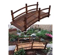 Puente de jardín para decoración de estanques al aire libre, puente peatonal de estilo retro japonés para césped y caminos de granja