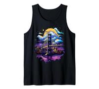 Puente de la Bahía de San Francisco, Ciudad de San Francisco, California, Línea Fog City Camiseta sin Mangas