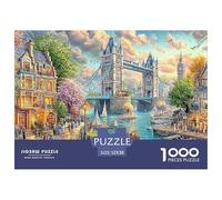 Puente de Londres Puesta del Sol Puzzle para Adultos Rompecabezas Desafiante con La Nitidez De La Alta Definición - Un Regalo Navideño Adultos Y Niños Desde 14 Años 52x38cm/1000pcs