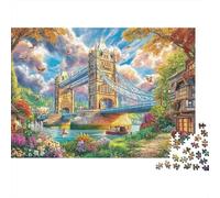 Puente de Londres Puzzle 1000 Piezas para La Familia-Rompecabezas Difícil, Apto para Adultos Y Adolescentes A Partir De 14 Años 52x38cm/1000pcs