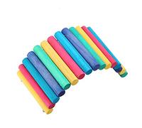 Puente de Madera de Arcoiris, Casa de Hámster de Madera Hámster Masticar un Puente de Juguete de Animal Pequeño para el Hogar para Jerbos de Sirio y Otros Animales Pequeños