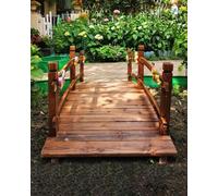 Puente de paisaje de jardín al aire libre, puente de camino de arco para decoración de césped, patio, estanque, puente de pie de madera para paisajismo