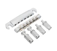 Puente de Repuesto para Guitarra Eléctrica 6 Cuerdas, Metal Plata