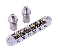 Puente de rodillo para guitarra, puentes O-Matic con agujero de poste de 6,3 mm, juego de repuesto para la mayoría de guitarras eléctricas de 6 cuerdas, puente de rodillo de guitarra, puente Tune O