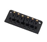 Puente de SillíN RíGido, 2 Colores, 6 Cuerdas 78 Mm Puente de Guitarra eléCtrica de Cobre de AleacióN de Zinc para Reemplazo (Negro) Accesorios Para Guitarra Eléctrica