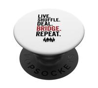 Puente de Tipografía Repetir Puente de Oferta Barajar en Vivo PopSockets PopGrip Adhesivo