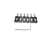 Puente de trémolo de calabaza para guitarra eléctrica de seis cuerdas de 10.8 mm con puente de latón plata y cobre. Disponible en negro. Puente Guitarra Principiantes(Black)