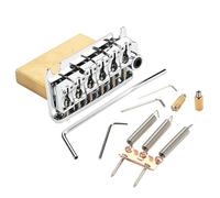 Puente de trémolo de guitarra de 2 puntos con sillines de sistemas de trémolo y puente de guitarra eléctrica de 2 puntos con bloque de latón de tamaño completo