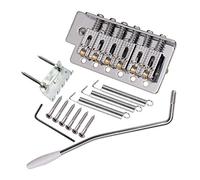 Puente de trémolo para guitarra eléctrica de 6 cuerdas con barra Whammy para ST SQ Silvery