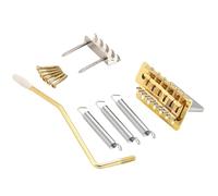 Puente de trémolo para guitarra eléctrica vintage con 6 cuerdas, puente de trémolo con bloqueo, sillín de acero doblado vintage